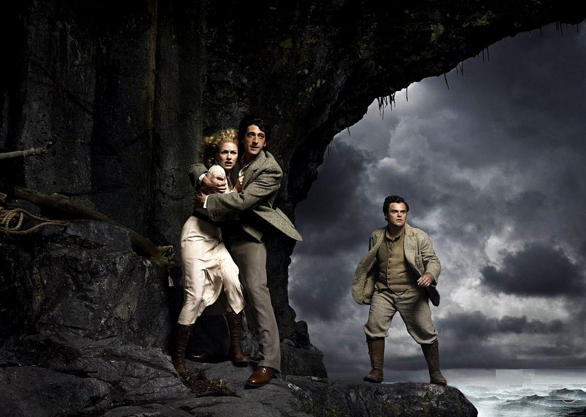 Adrien Brody, Jack Black, and Naomi Watts in a scene from "King Kong"