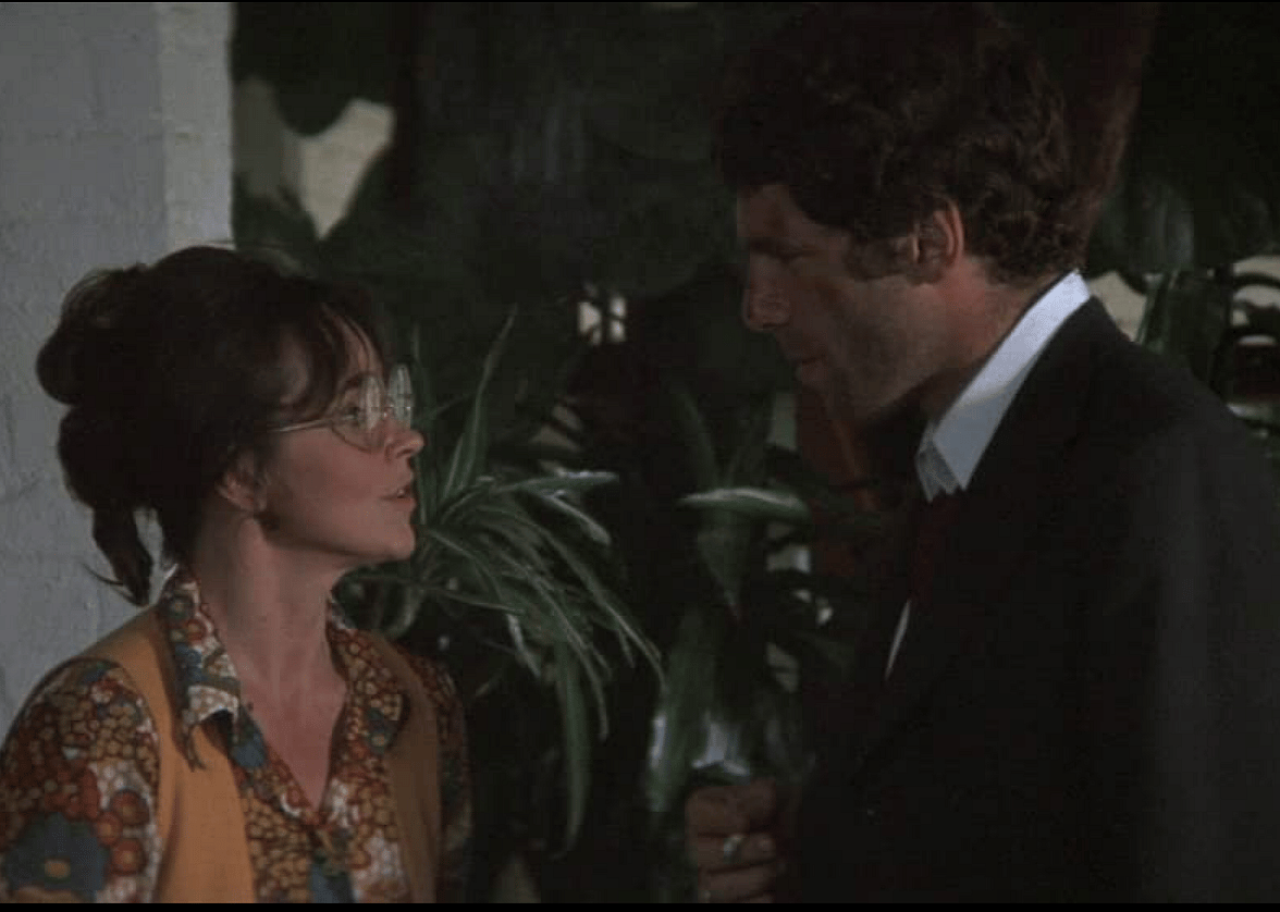 Elliott Gould and Sybil Scotford in a scene from "The Long Goodbye".