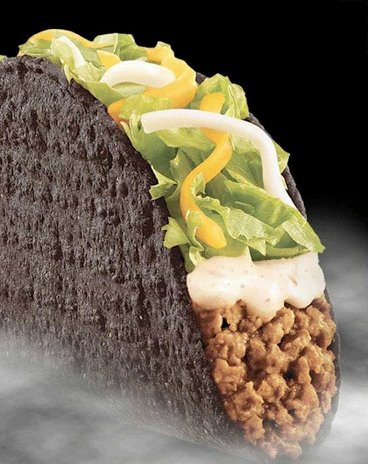 A Black Jack Taco surrounded by some spooky mist