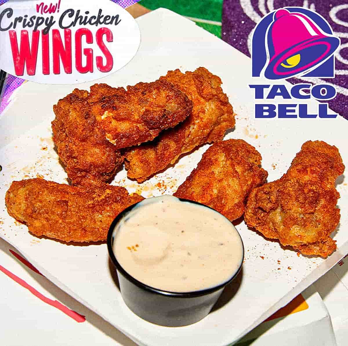 Ad for the Crispy Chicken Wings at Taco Bell