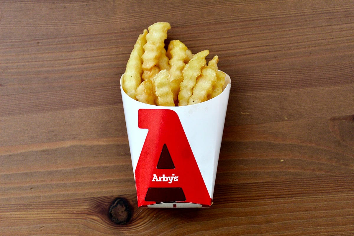 Overhead photo of Arby's french fries