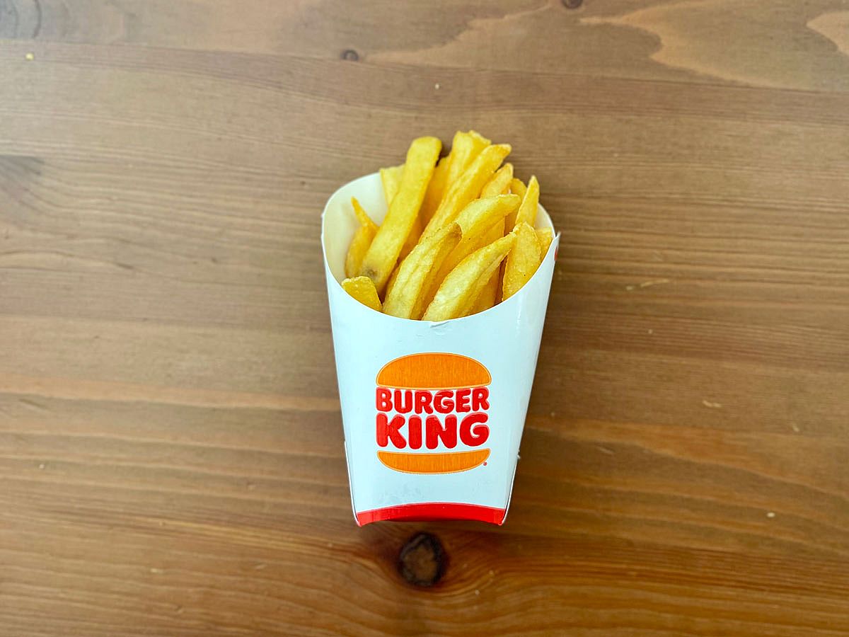 Overhead shot of Burger King french fries