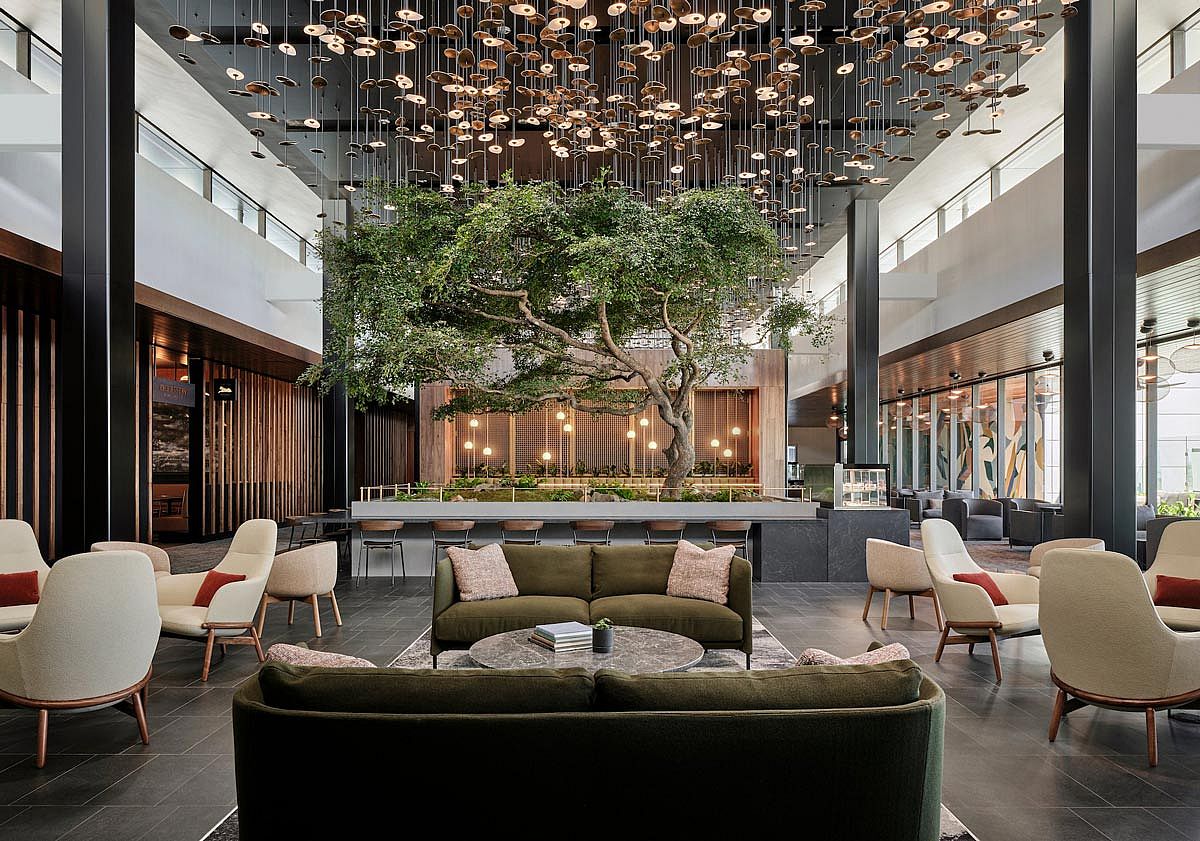 Inside of an Amex Centurion Lounge in the Hartsfield-Jackson Atlanta International Airport