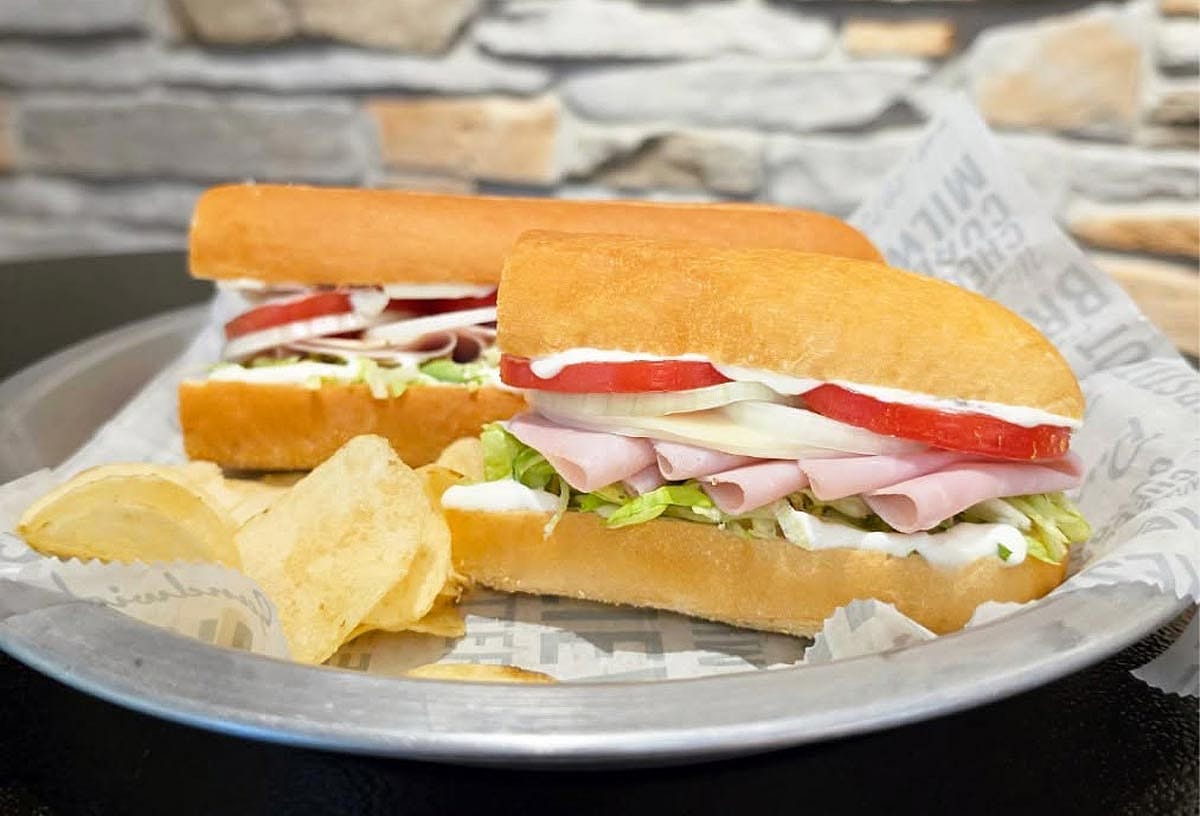 Shot of a Club from Cousin's Subs and some chips