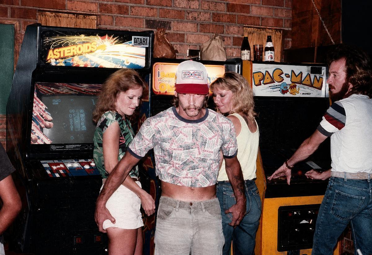 Friends at the arcade.
