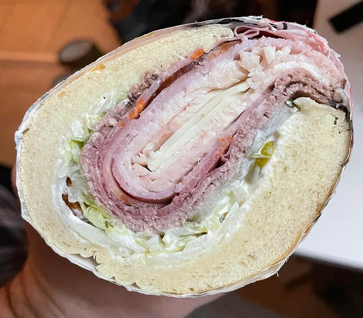 A J.J. Gargantuan sandwich from Jimmy John's