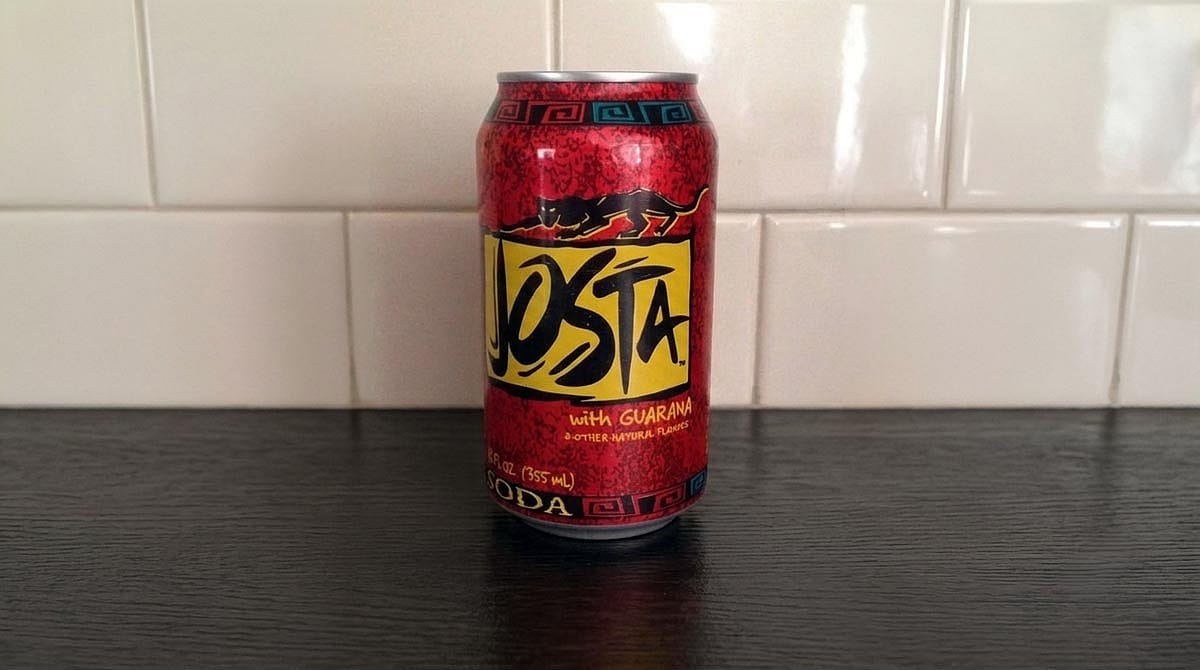 Original Josta soda can launched in 1995