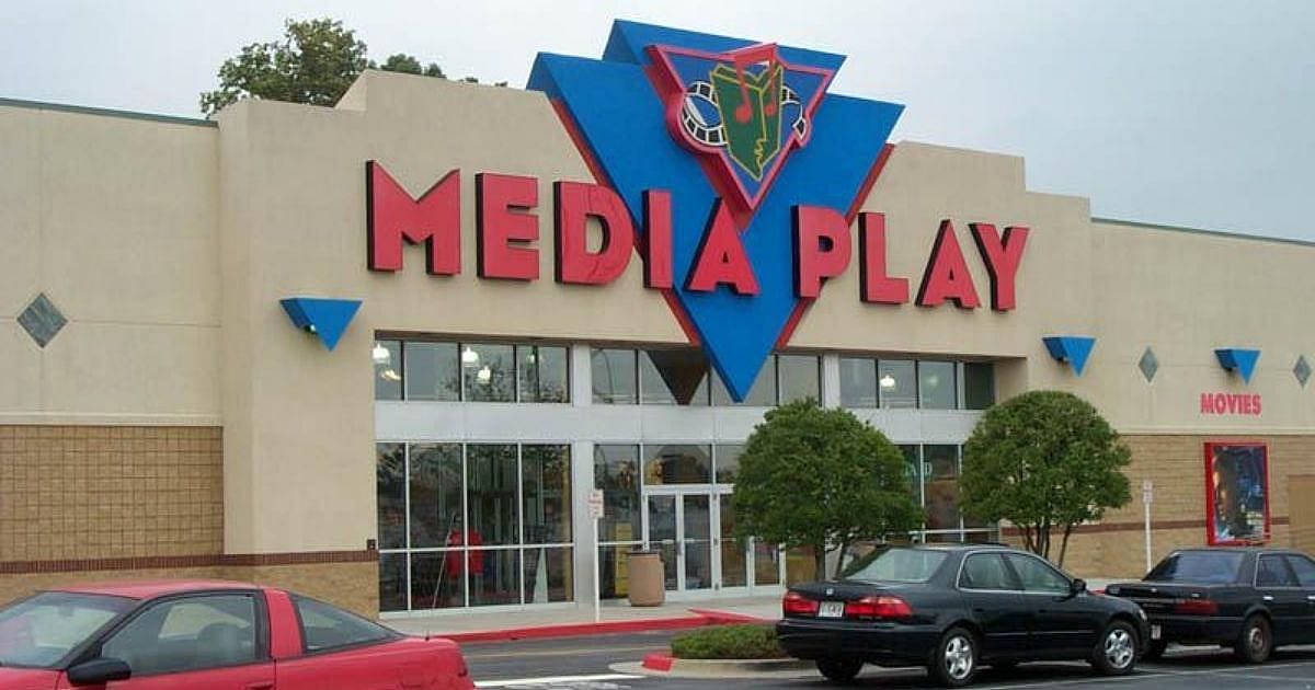 Outside of a Media Play store in late 1990s.
