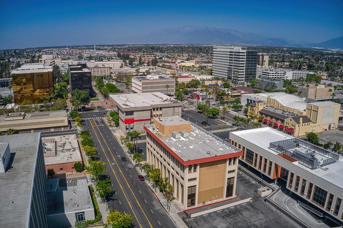 Aerial View of the Skyline of San Bernardino.