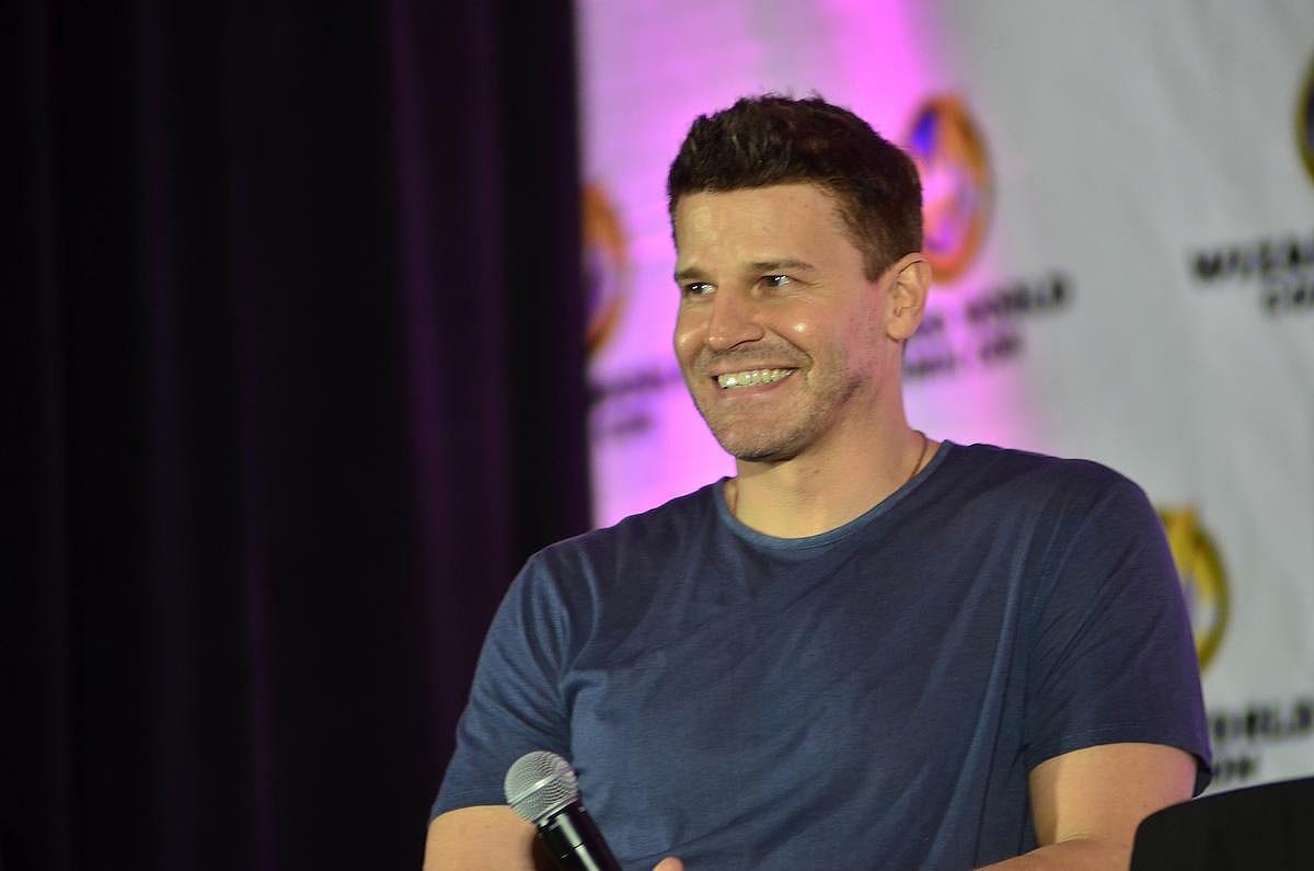 David Boreanaz appeared at the Wizard World Chicago, located at the Donald E. Stephens Center, in Chicago, IL, USA on August 23, 2014