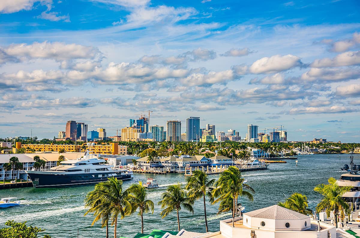 Fort Lauderdale Skyline and Intracoastal Waterway