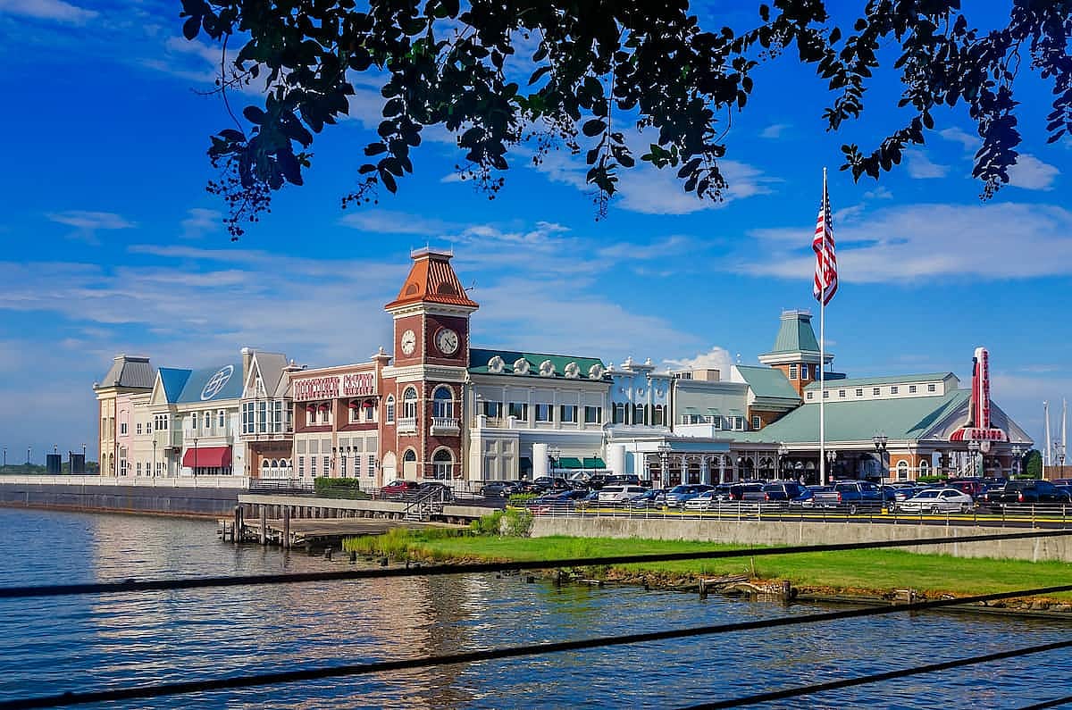 Biloxi, Mississippi, USA - Sept. 1, 2024: Boomtown Casino is pictured in Biloxi, Mississippi. Boomtown Biloxi, located in Back Bay Biloxi, is owned by Penn National Gaming.