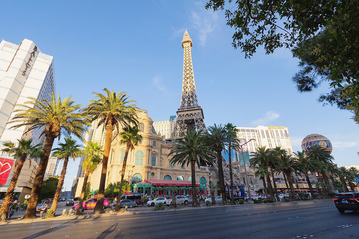 View of Paris Las Vegas casino hotel