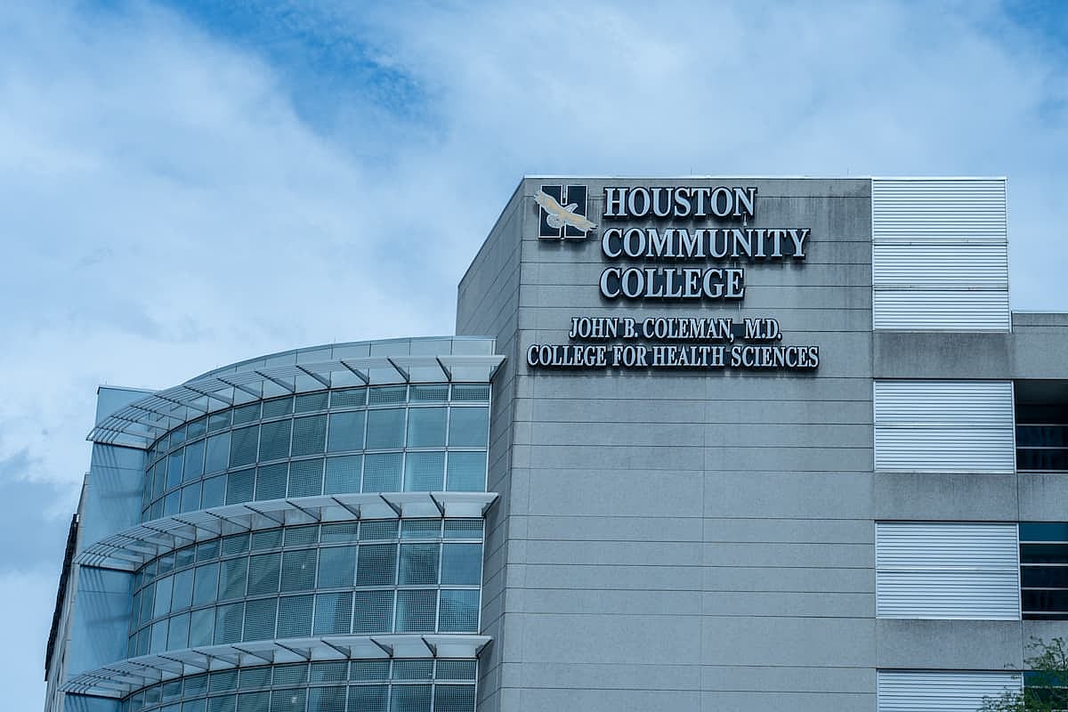Houston Community College John B. Coleman, M.D. College For Health Sciences building in Houston, Texas, USA. 