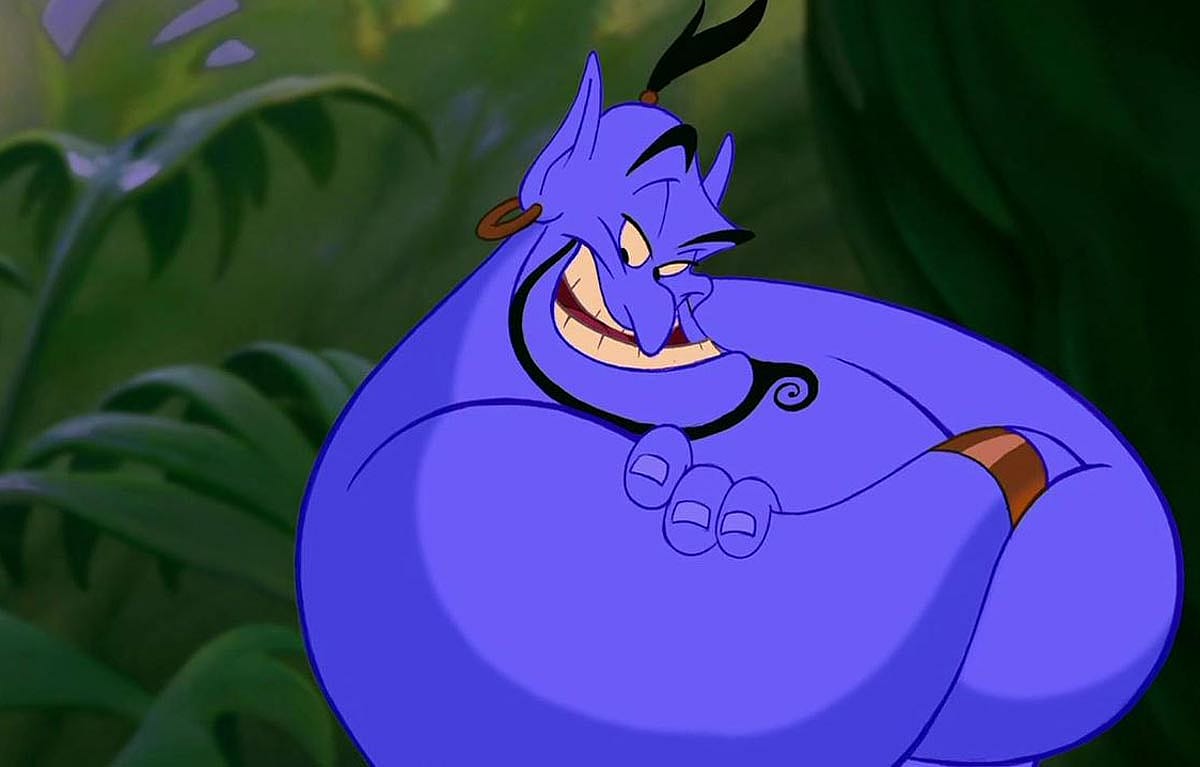 Robin Williams is the voice of the Genie in Aladdin.