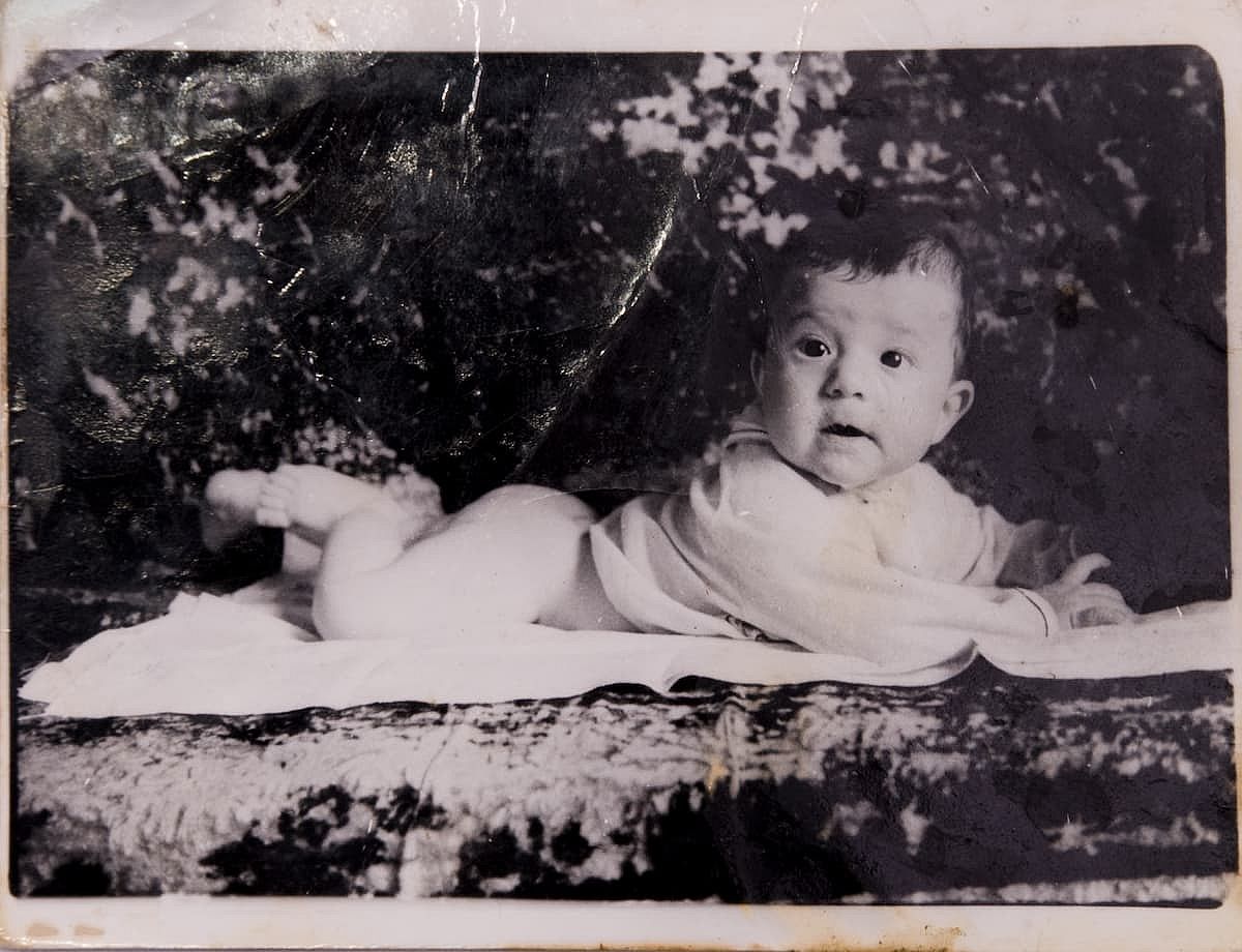 Vintage baby portrait.