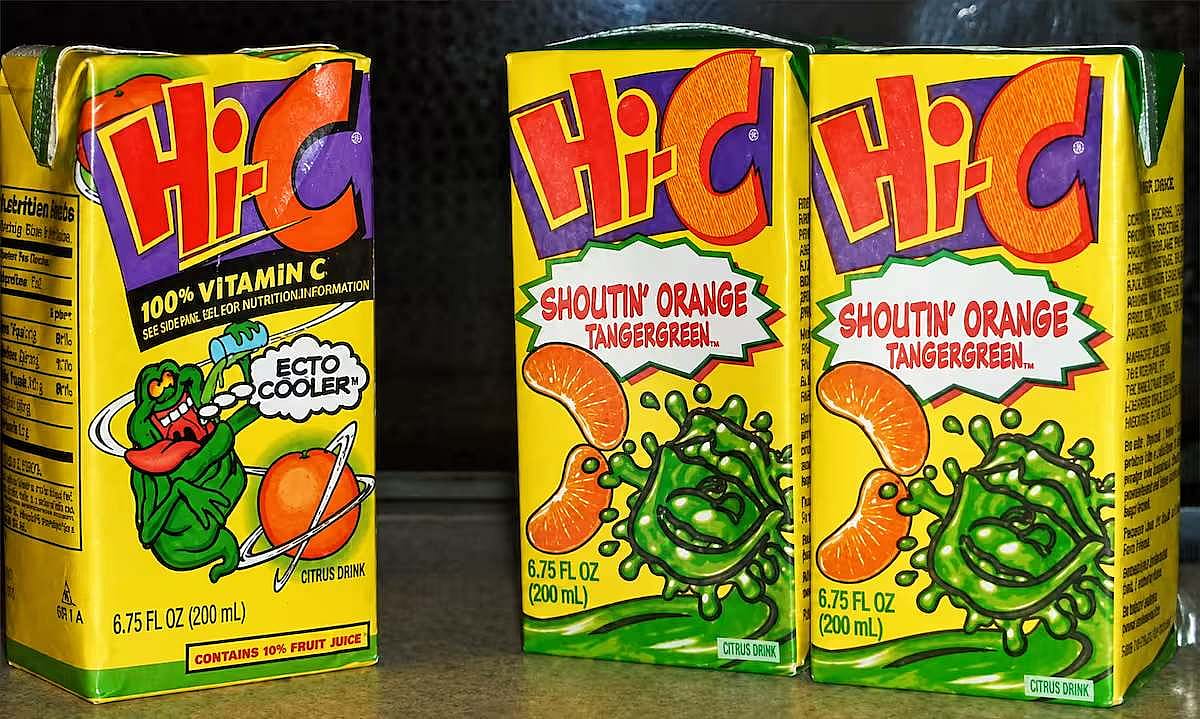 The classic packaging of the Hi-C juices.