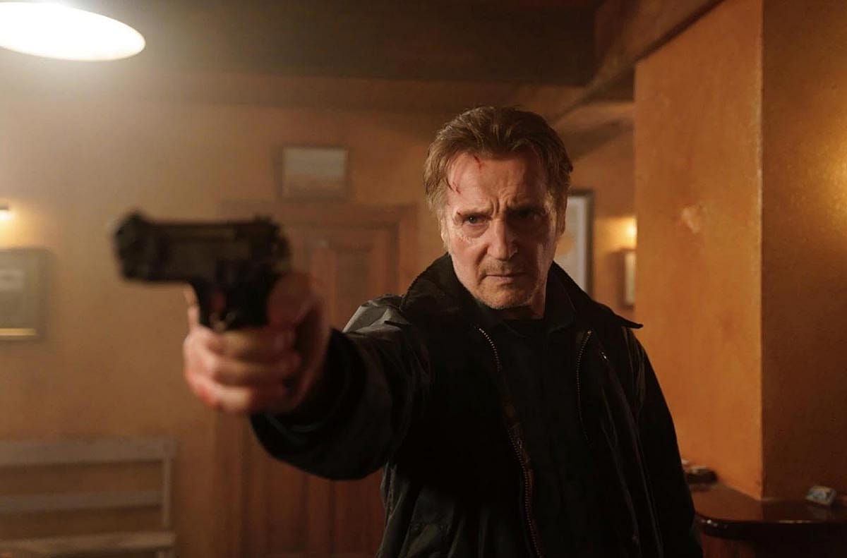 Liam Neeson in a still from the movie In the Land of Saints and Sinners 