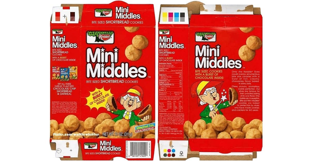 A classic cookie in 80s school lunch, Mini Middles.
