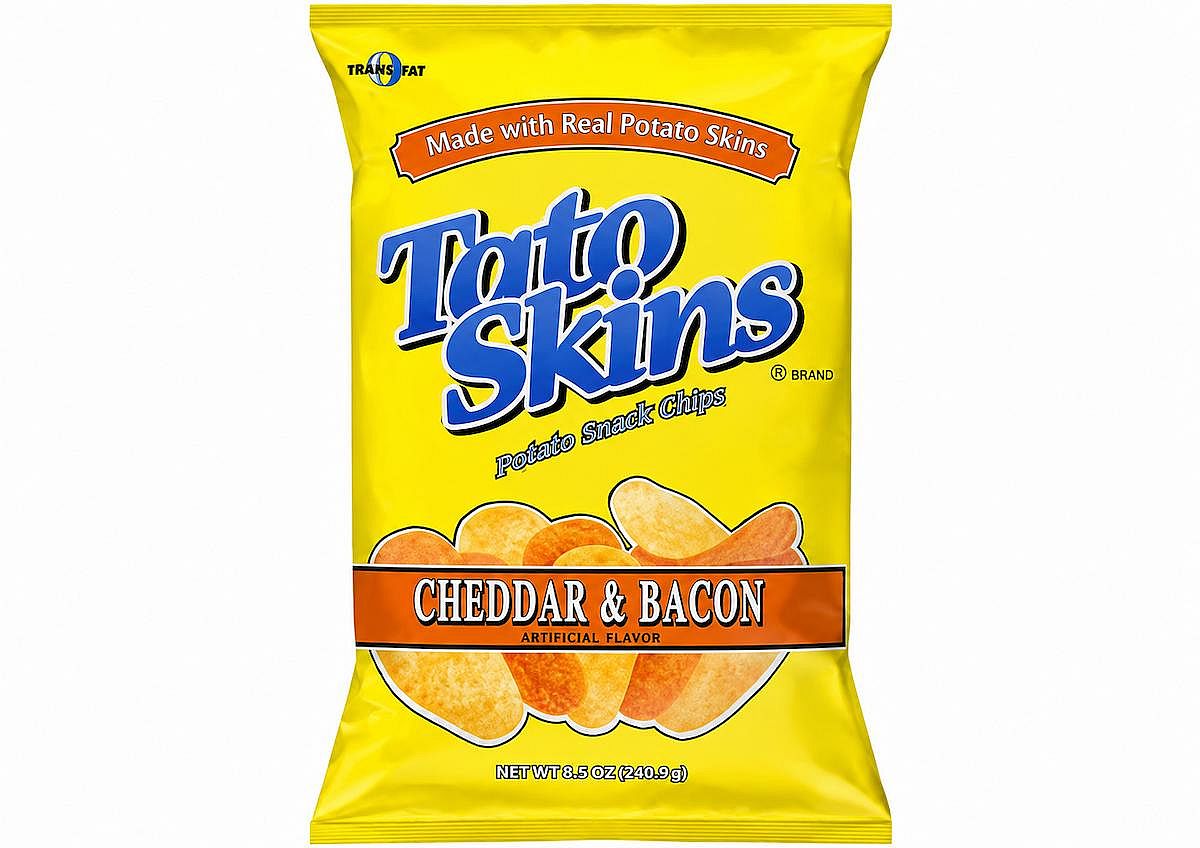 With its classic yellow packaging, Tato Skins was the prefered chip of the 80s.