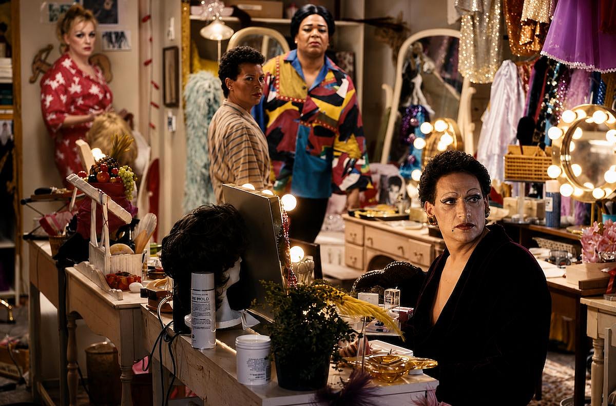 Men getting ready in Drag to perform in New York Torch Song Trilogy (1988)City in 