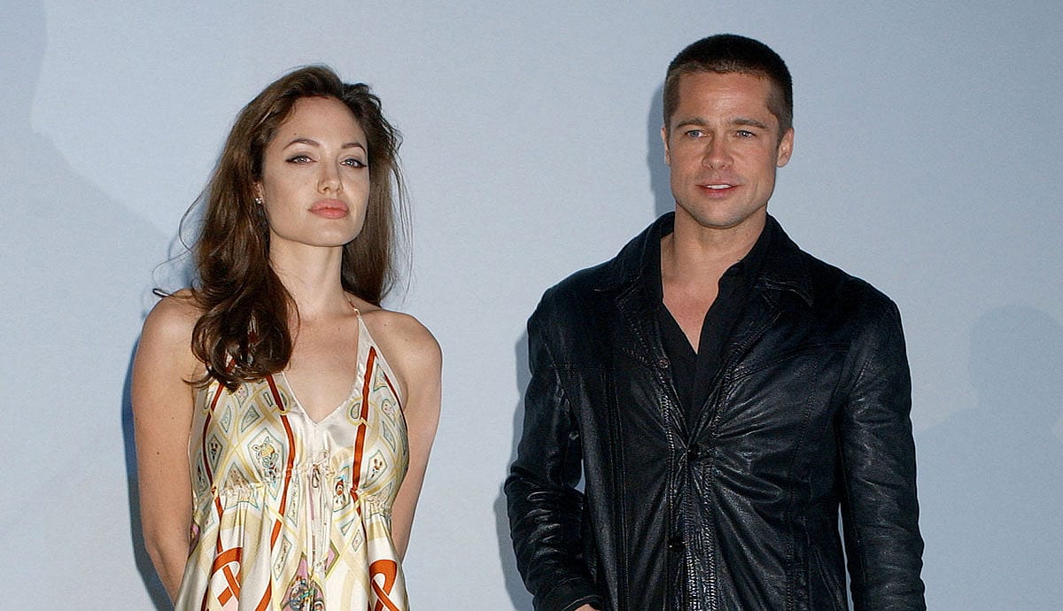 Angelina Jolie and Brad Pitt at the ShoWest 2005 - 20th Century Fox Luncheon.