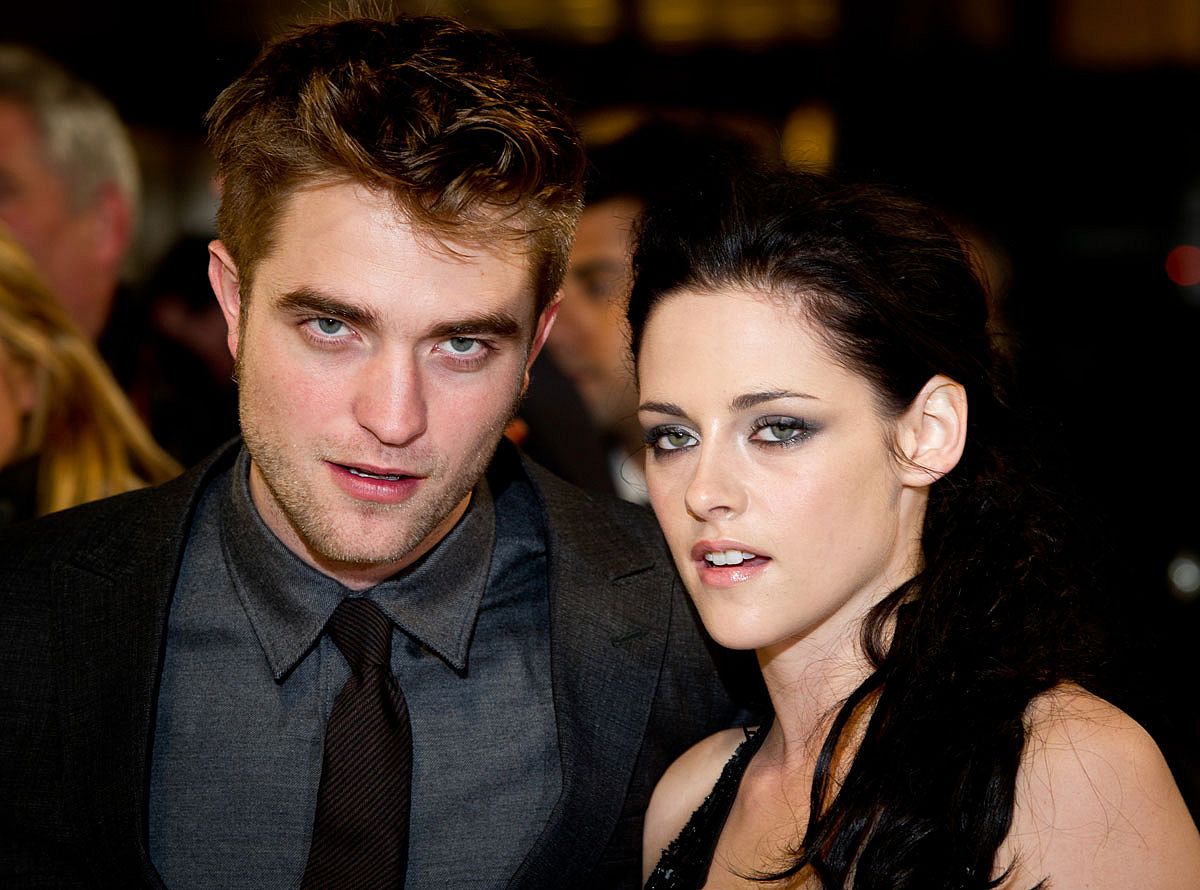 Robert Pattinson and Kristen Stewart attend the UK premiere of The Twilight Saga: Breaking Dawn Part 1 at Westfield Stratford City on November 16, 2011 in London, England.