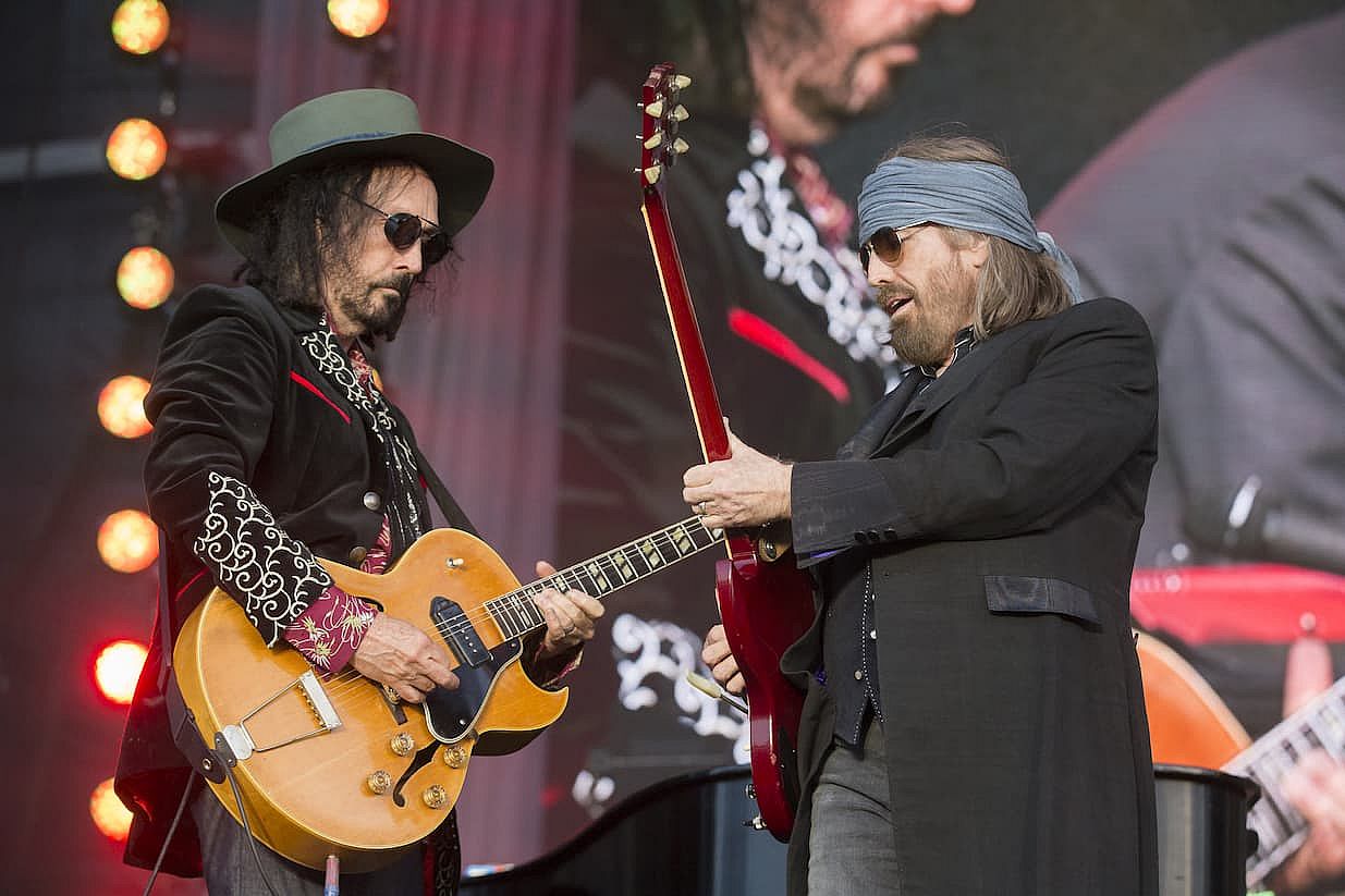 Napa, CA/USA: 5/27/17: Mike Campbell (left) and Tom Petty (right) perform as Tom Petty and the Heartbreakers at the sold out BottleRock in Napa, California.