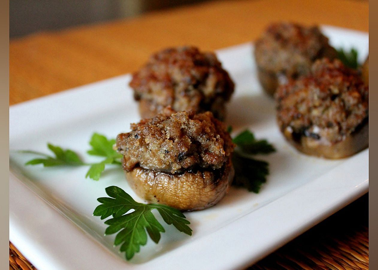 Beef-Stuffed Mushrooms