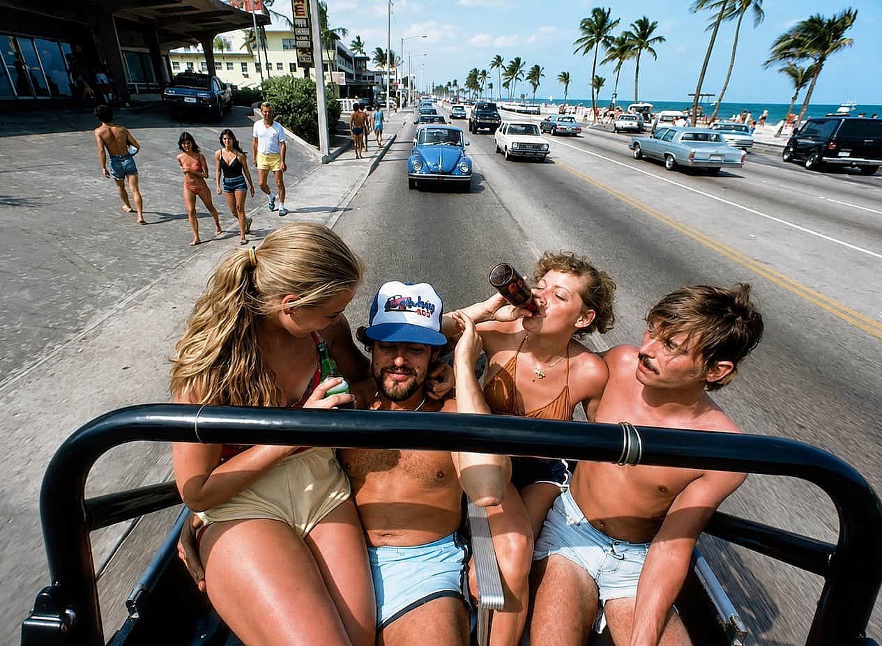 Teens enjoying an afternoon during Spring Break, 1982.