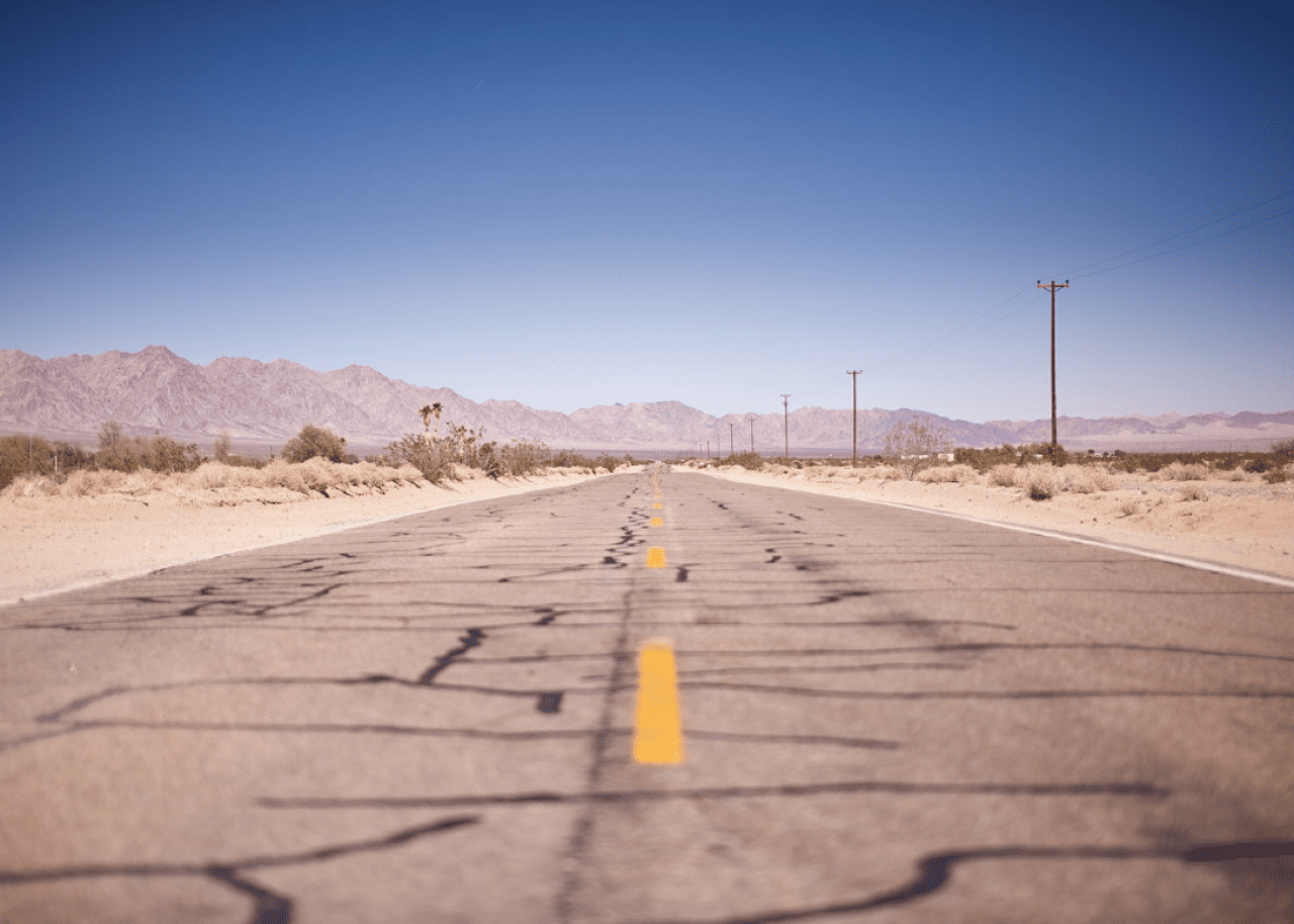 Looking down a rural road