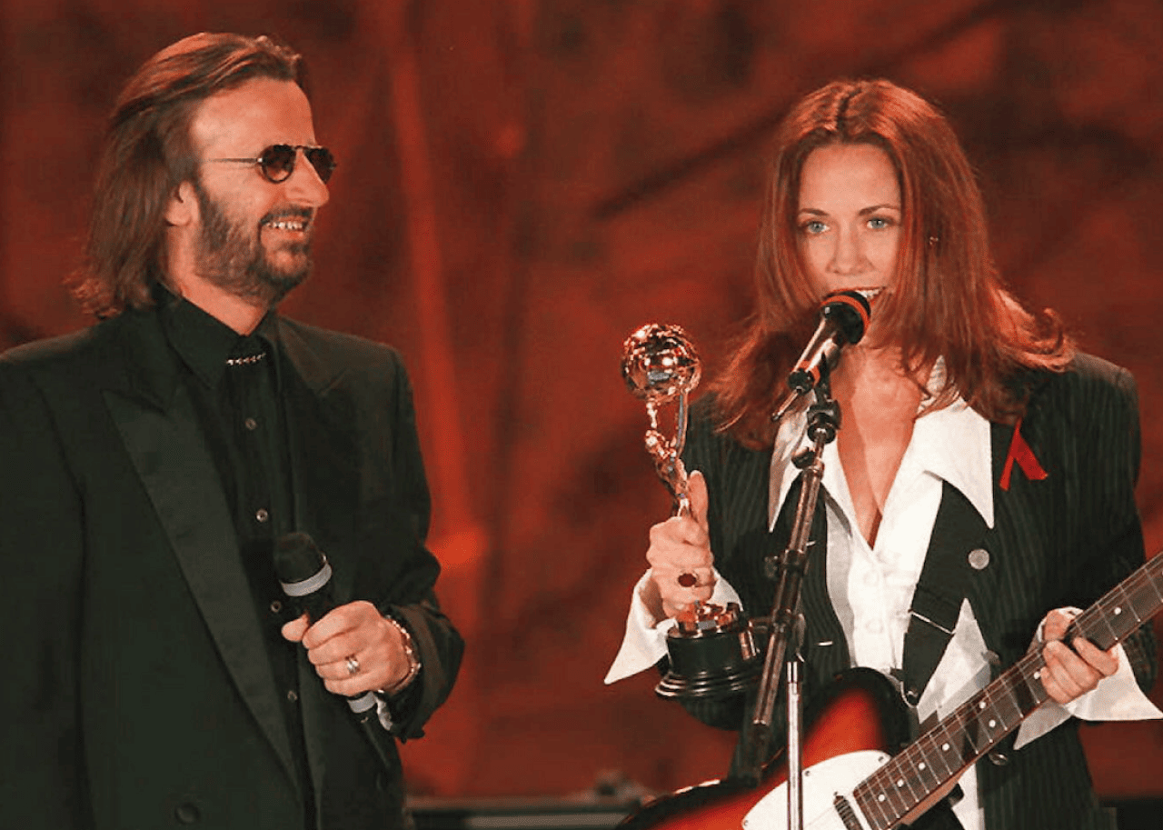 Ringo Starr and Sheryl Crow at an event.