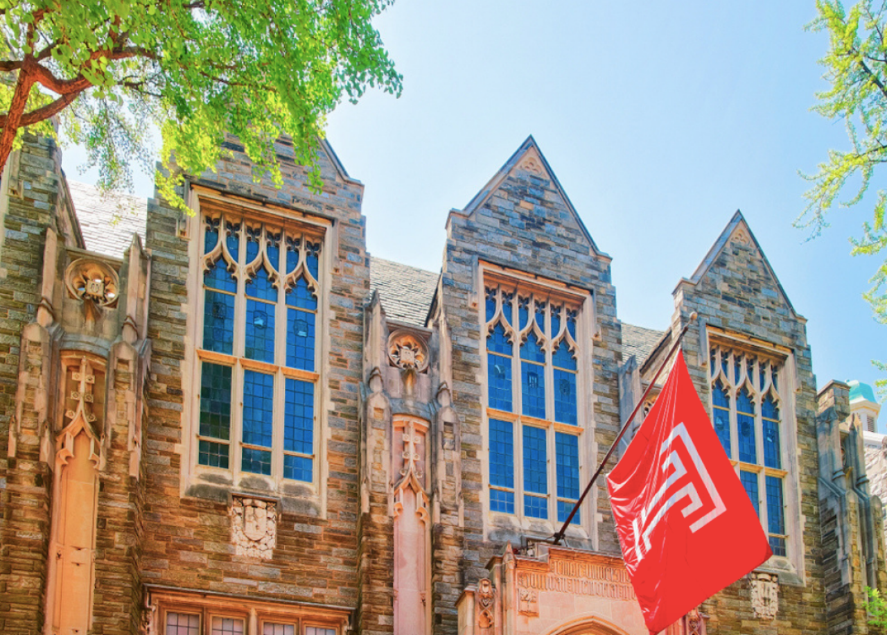 #47. Temple University A historic building at Temple.