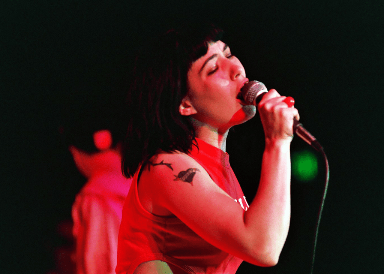 Bikini Kill performing during Rock for Choice.