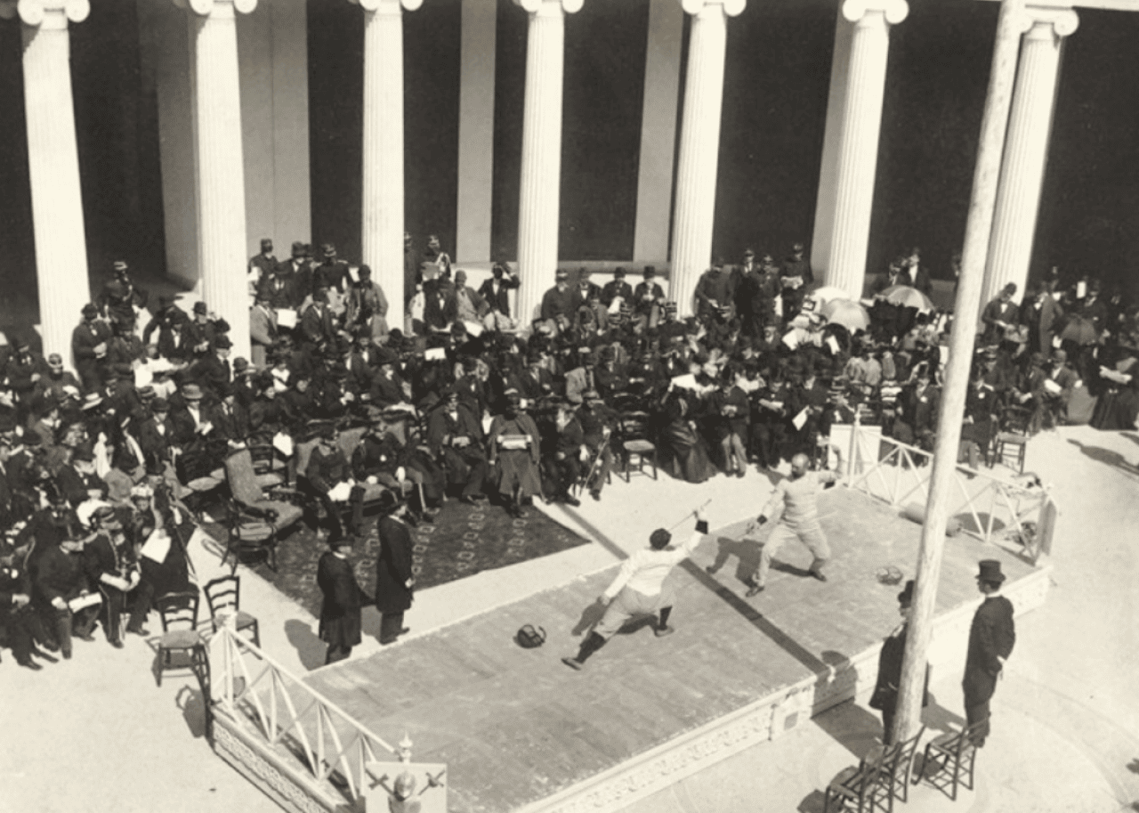 Fencing in the first Olympics