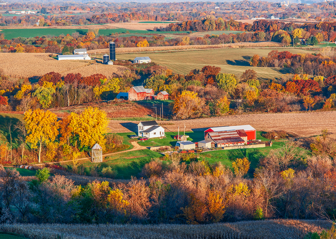 Rural farmland in Northeast Iowa.