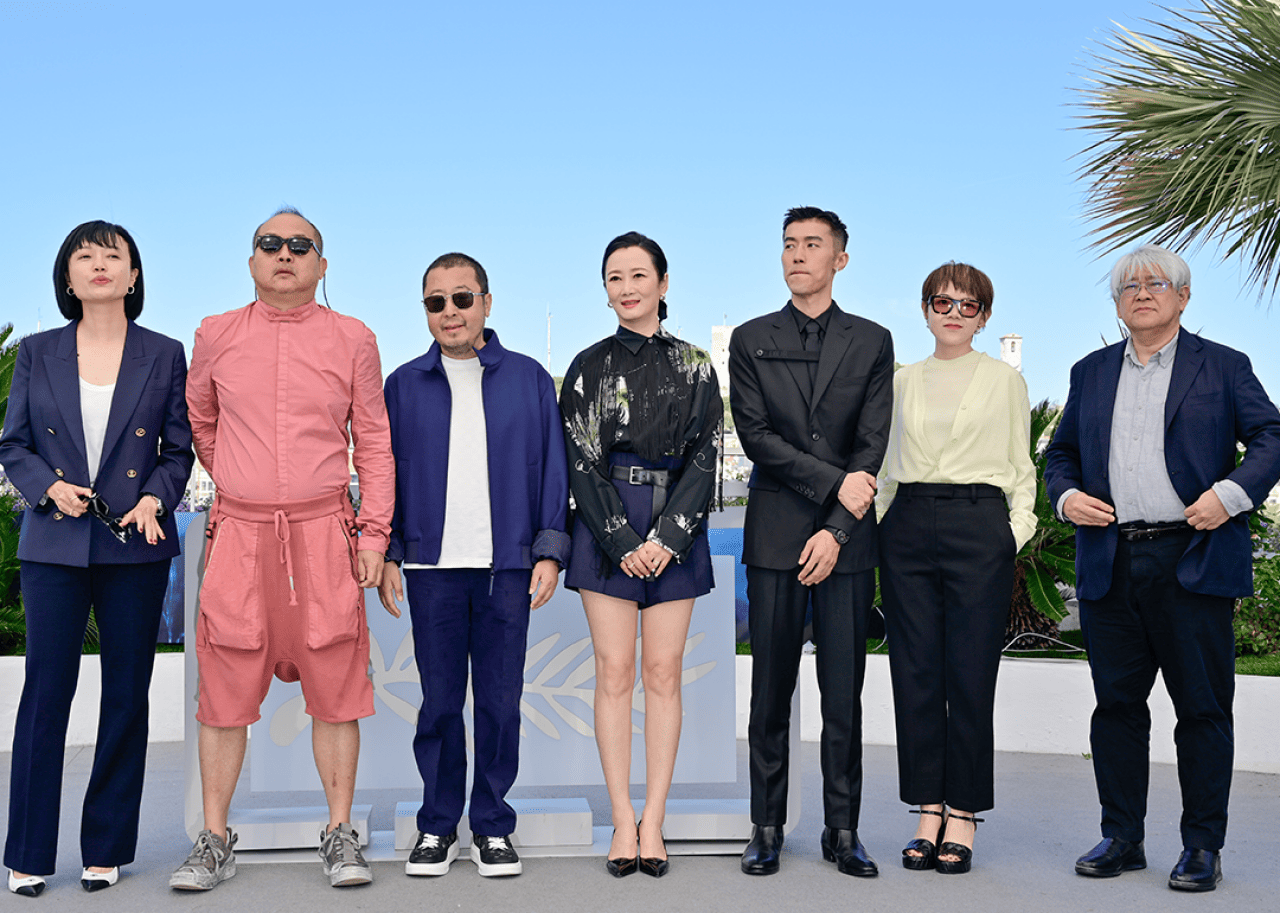 Liang Jiayan, Yu Lik Wai, Jia Zhangke, Zhao Tao, Zhou You, Jiahuan Wan and Shozo Ichiyama attend 