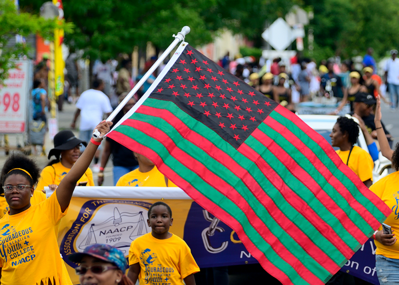 Elected officials, community leaders, youth and drum and marching bands take part in Philadelphia Juneteenth.