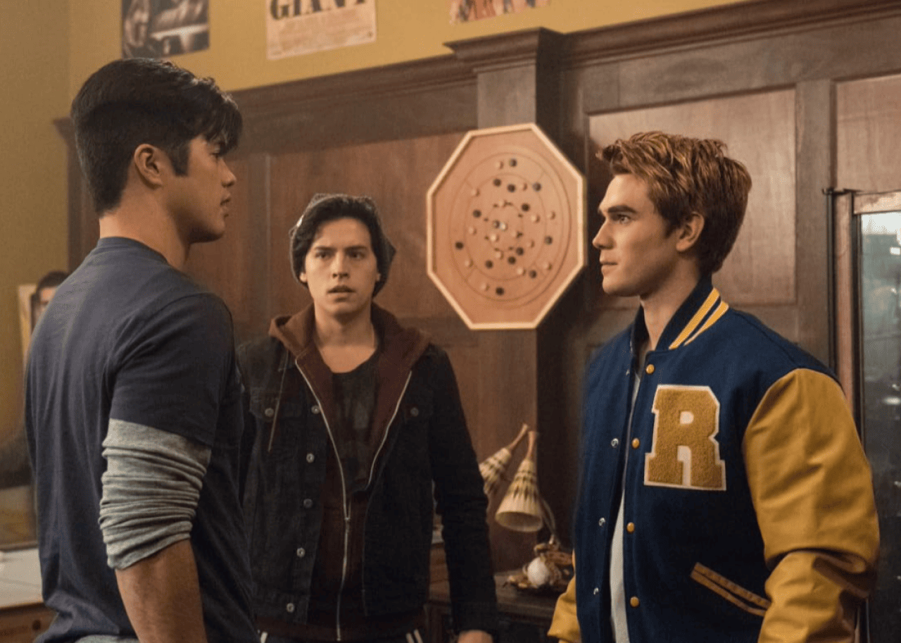 Cole Sprouse, Ross Butler, and K.J. Apa in ‘Riverdale’.