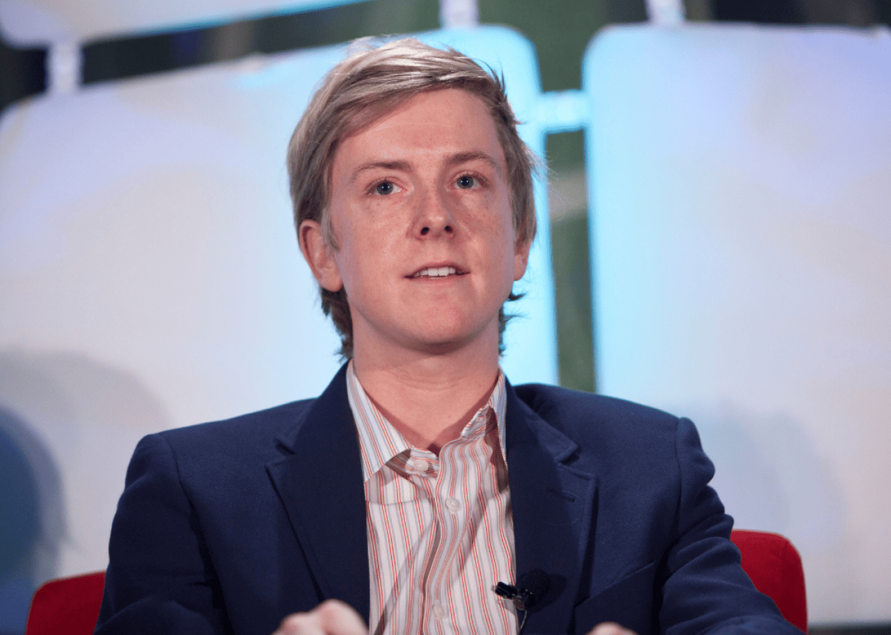 Chris Hughes Chris Hughes speaks during the TechCrunch Disrupt conference.