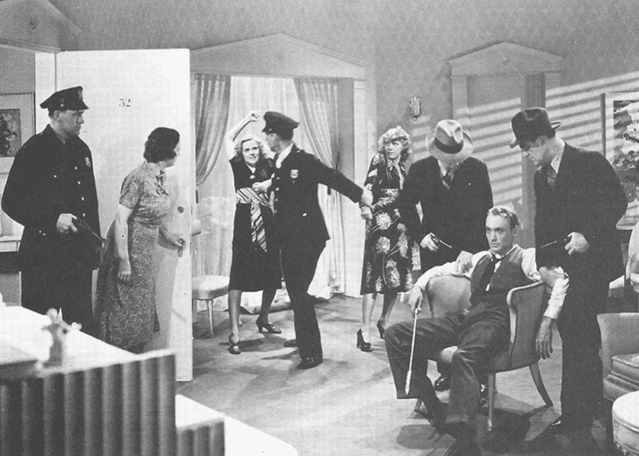 Lillian Miles, Dave O'Brien, Marin Sais, and Thelma White in ‘Reefer Madness’.