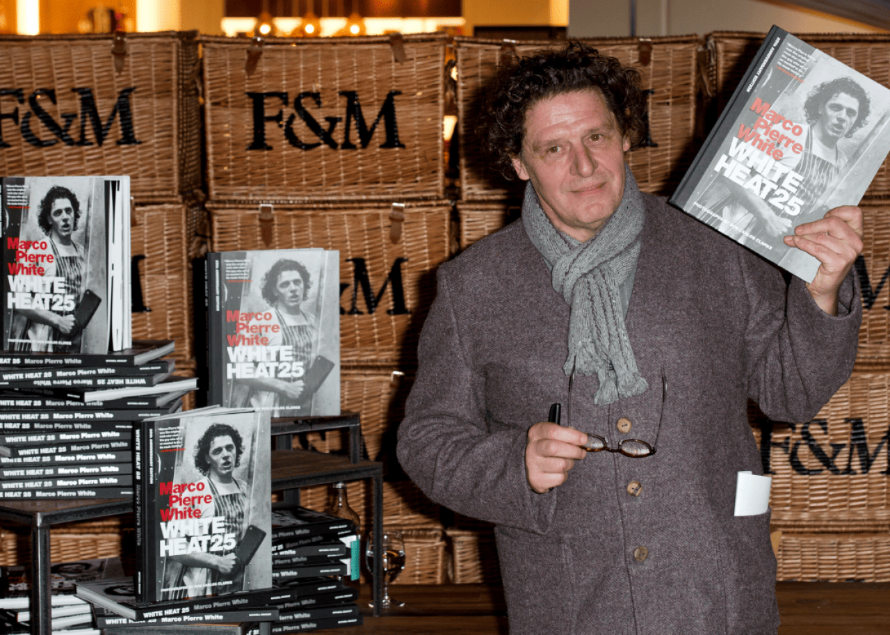 Marco Pierre White signs copies of his 