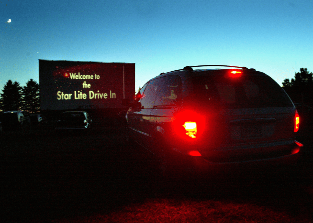 Cars arrive at Litchfield Star Lite Drive-In.