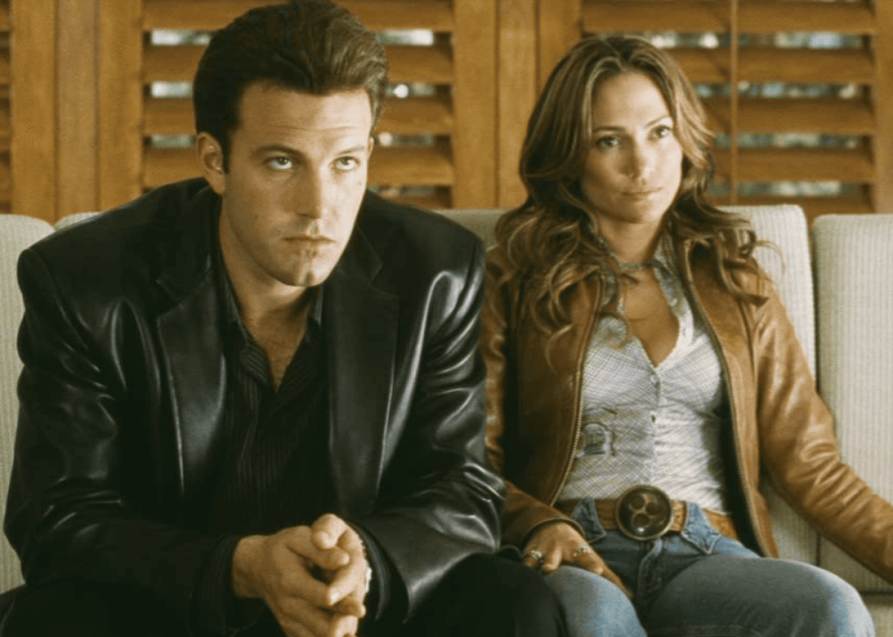 Jennifer Lopez and Ben Affleck in ‘Gigli’.
