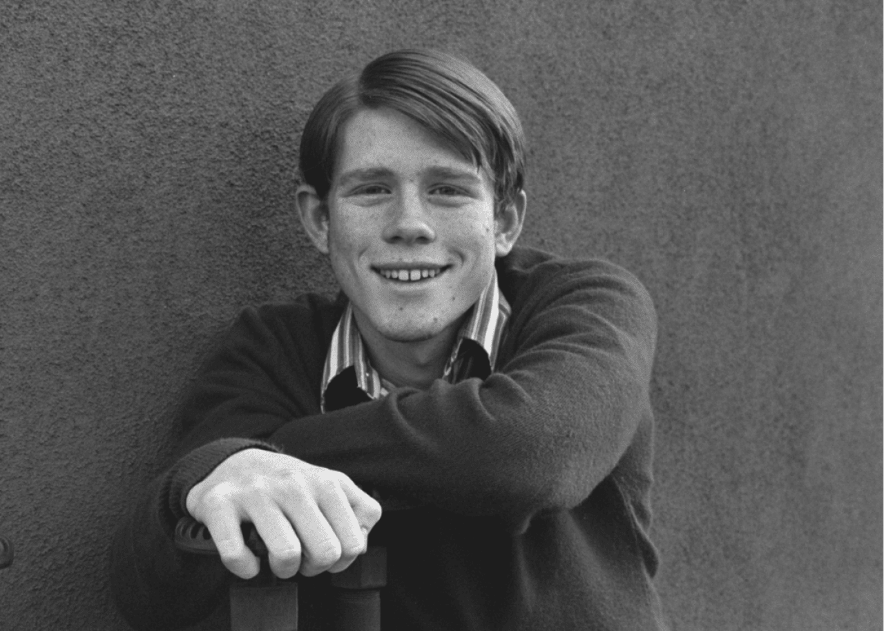 Actor Ron Howard smiling in a photo, circa 1971.