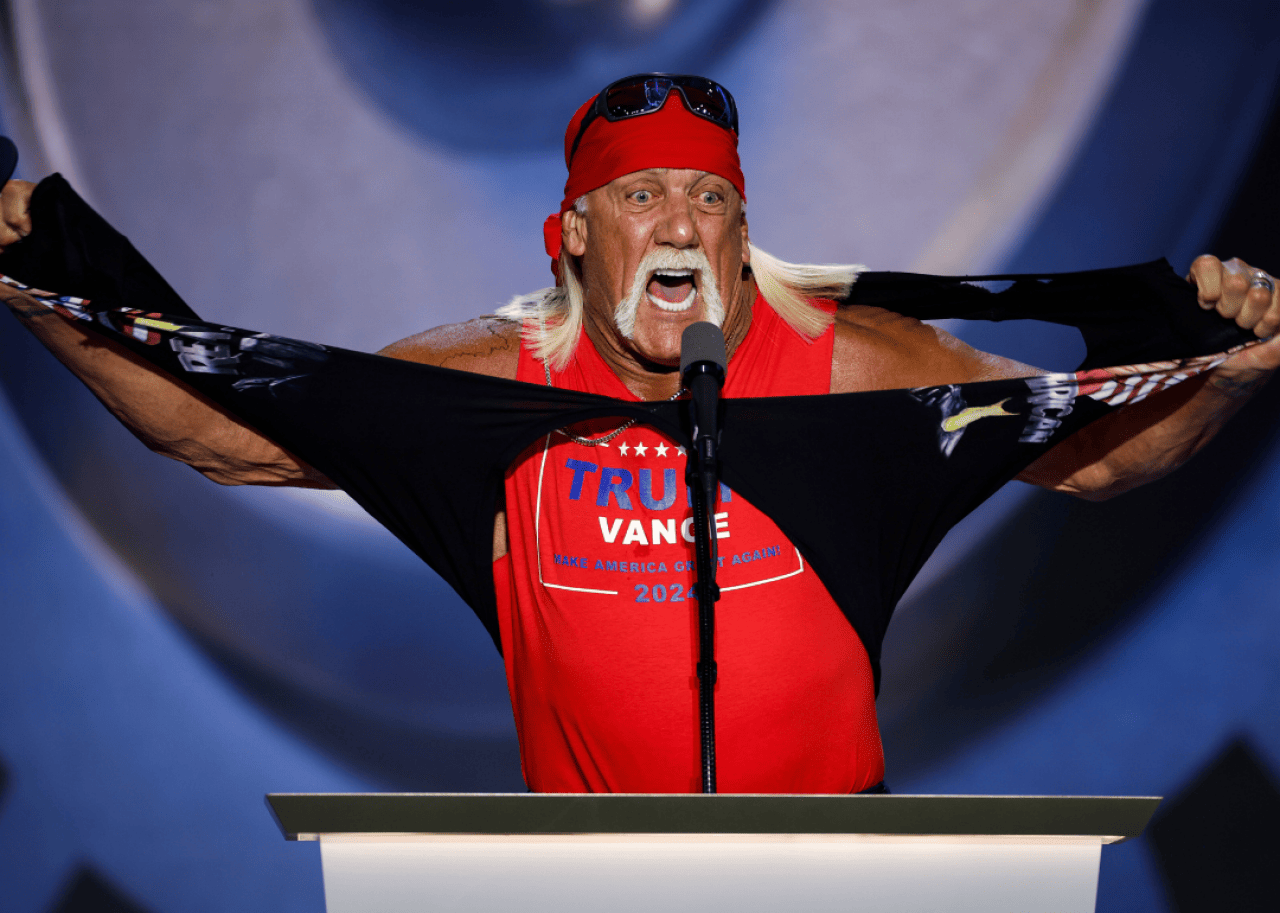2024: Hulk Hogan plays Trump's hype man
