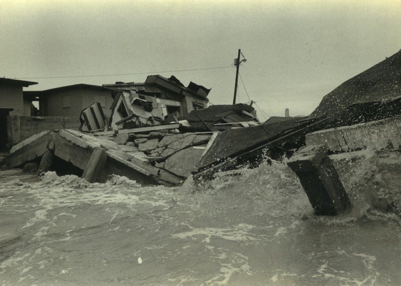 Texas resort hotel destroyed by Hurricane Allen in 1980.
