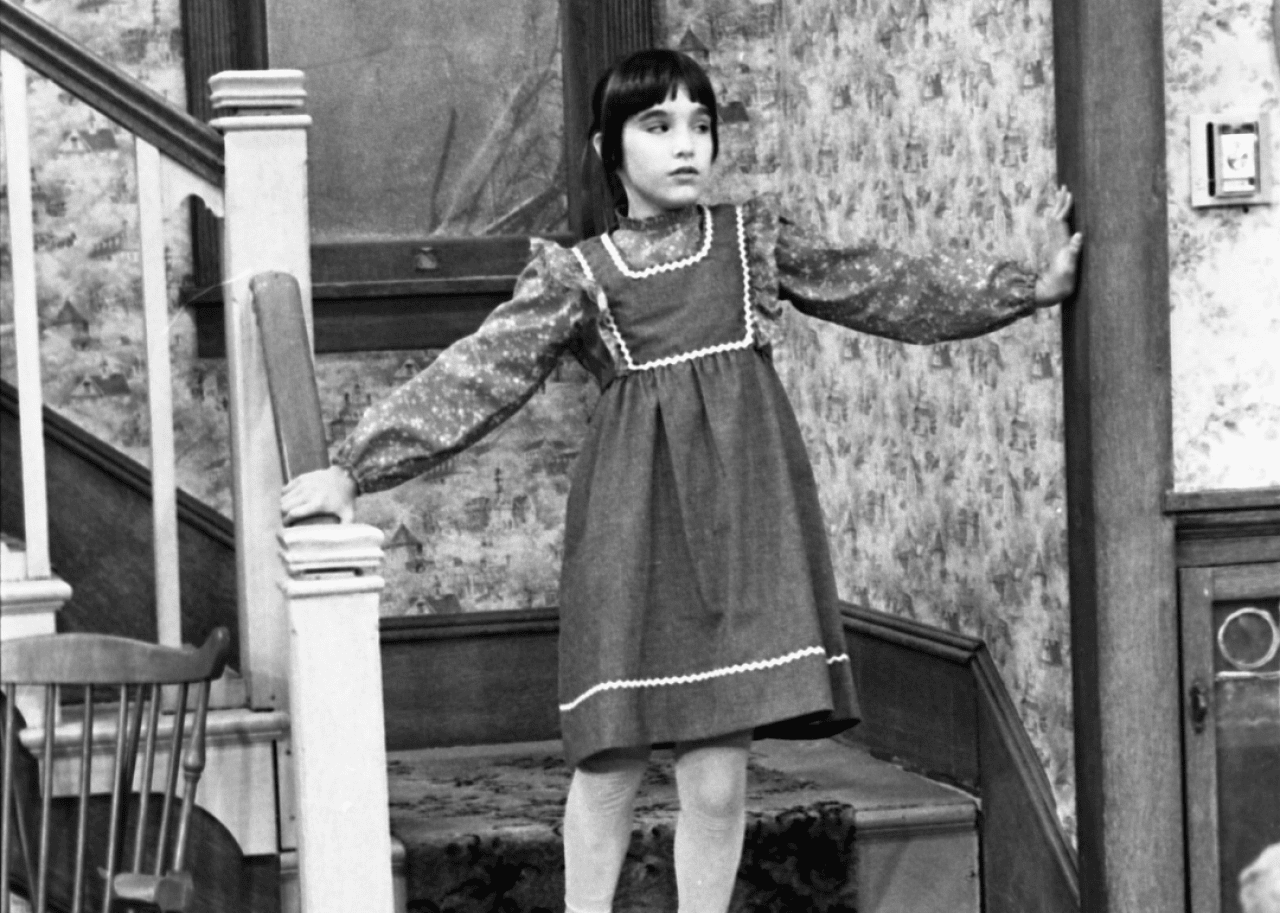 Danielle Brisebois acting on the set of