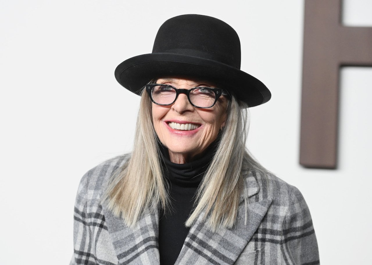 Diane Keaton at the Ralph Lauren Spring 2024 Ready To Wear Fashion Show in Brooklyn, New York.
