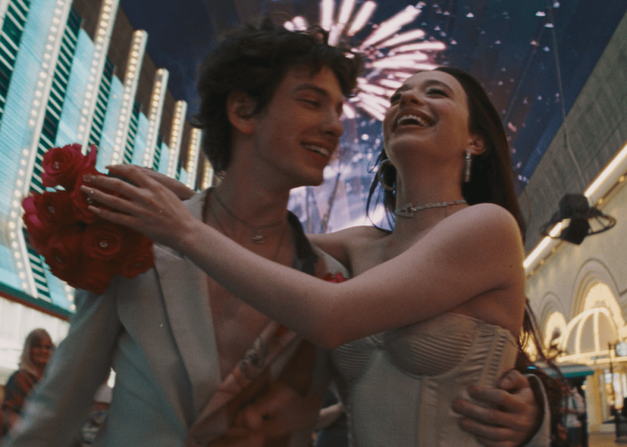 Mark Eydelshteyn and Mikey Madison in 'Anora.'